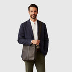 Borsa Uomo a Tracolla in Pelle Nera - Old Angler