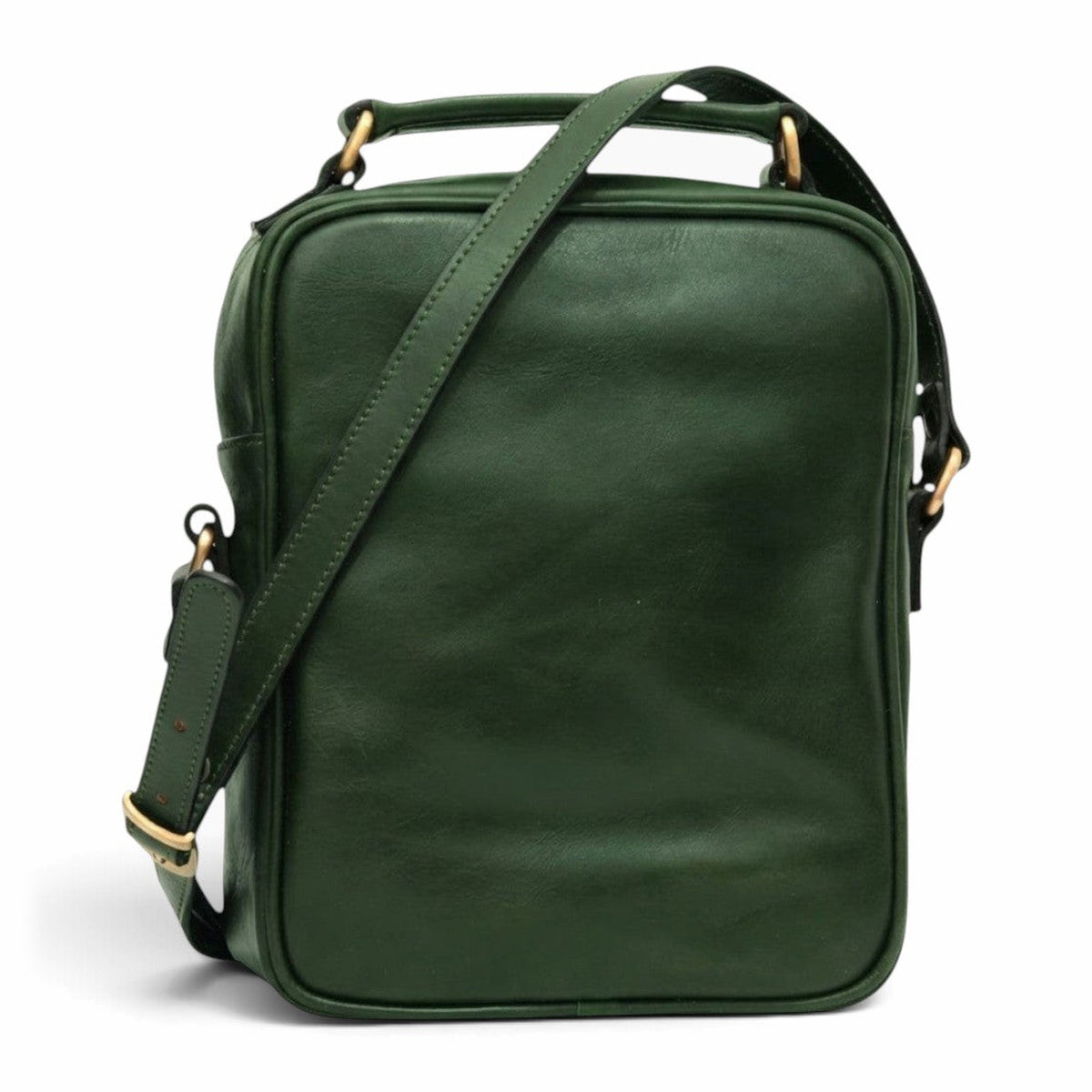 Borsa a tracolla Vetrina Fiorentina in pelle pieno fiore verde con tracolla regolabile e finiture artigianali