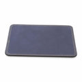 Mouse pad Vetrina Fiorentina in pelle di vitello pieno fiore color cobalto con cuciture a vista artigianale