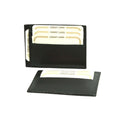Porta carte di credito Vetrina Fiorentina in pelle nera con schermatura RFID, design artigianale sottile e compatto