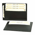 Porta carte di credito Vetrina Fiorentina in pelle nera con protezione RFID e design sottile artigianale