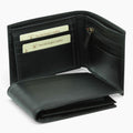 Portafoglio Vetrina Fiorentina Old Angler in pelle bovina nera con portamonete a zip e slot per carte di credito