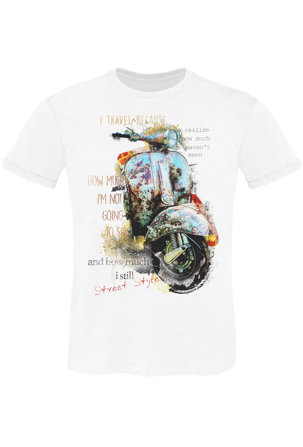 Vespa Vintage T-shirt Uomo - 100% Cotone